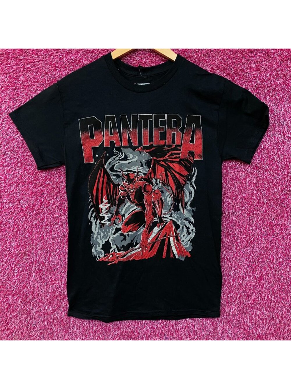 Pantera Cowboys From Hell Devil Smoking Metal Band T-Shirt Small